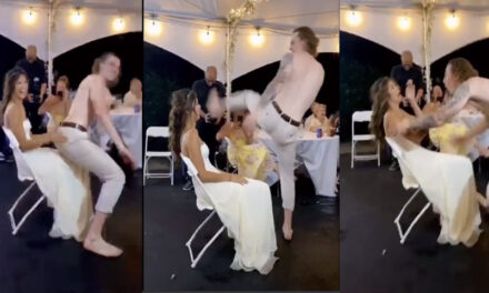 VIDEO | Patea a su esposa en la cara en plena boda