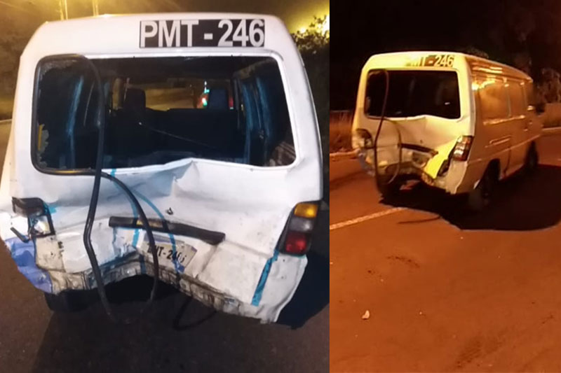 Conductor se da a la fuga tras colisionar con microbús de PMT en Mixco
