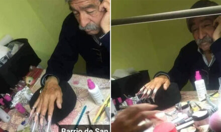 “Yo soy tu modelo”: Padre permite que su hija le ponga uñas en su examen final
