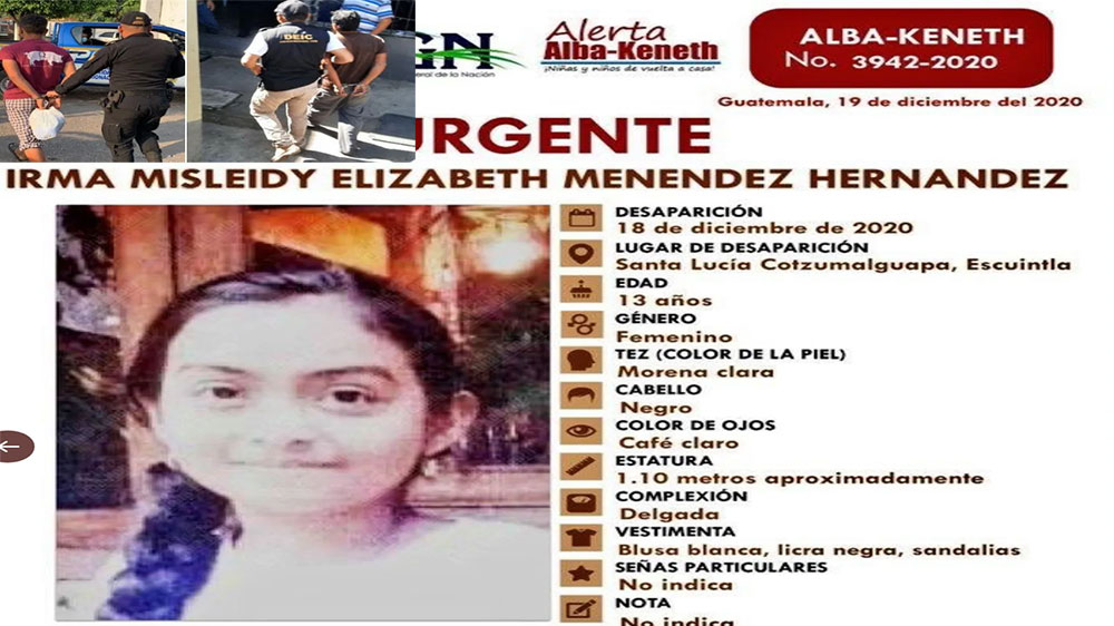 Responsable de la muerte de la niña en Escuintla es capturado por la PNC