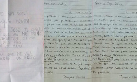 La carta de Santa Claus de un niño que pide salud para sus padres