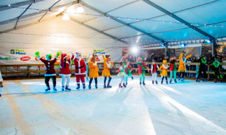 Inauguran pista de hielo en Mixco a pesar del peligros de Covid-19
