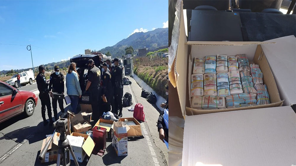 Encuentran gran suma de dinero dentro en un vehículo en Quetzaltenango