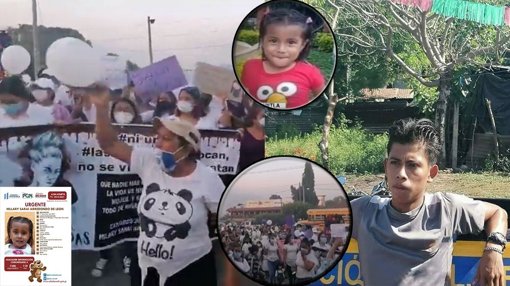 VIDEO: Así fue la manifestación en Tiquisate exigiendo justicia por la muerte de Hillary, la niña estrangulada