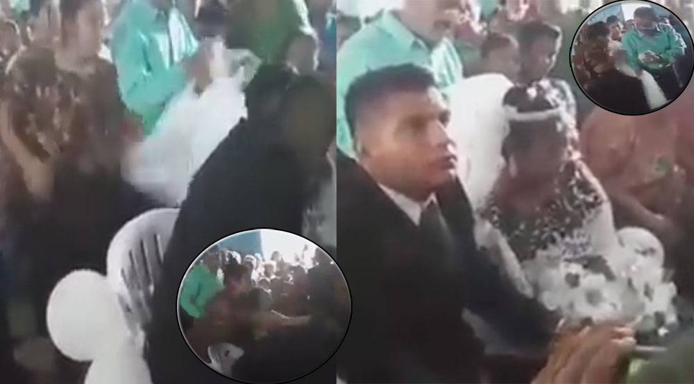 VIDEO: Mujer impide una boda y le arranca el velo a la novia