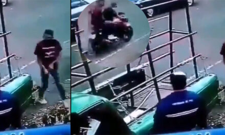 VÍDEO: Momento en que un motorista asalta en la 13 calle de la zona 11