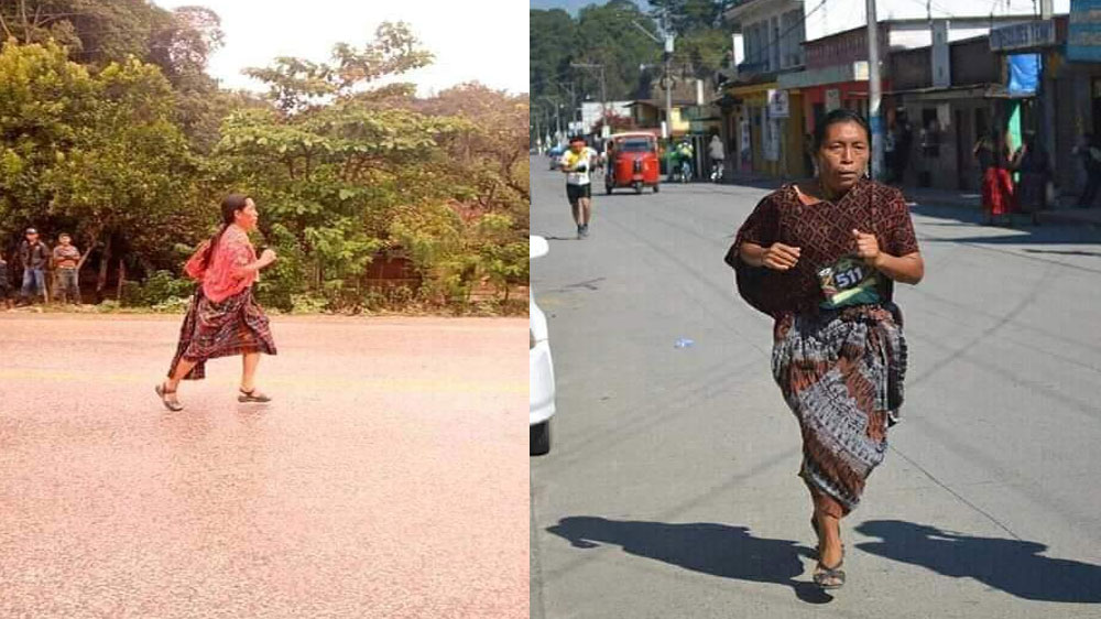 Alta Verapaz | Atleta corre varios kilómetros con traje Típico