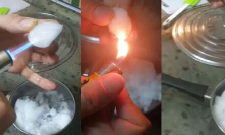 VIDEO: Varias personas queman bolas de nieve para demostrar que son falsas