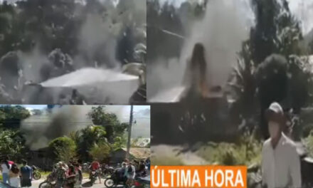 VIDEO: Vecinos queman la vivienda de los sospechosos que asesinaron a Sharon Figueroa