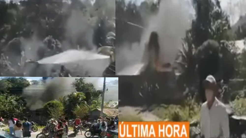 VIDEO: Vecinos queman la vivienda de los sospechosos que asesinaron a Sharon Figueroa