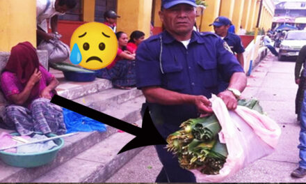Agente municipal le arrebata las hojas de tamal a una anciana que vendía en la calle
