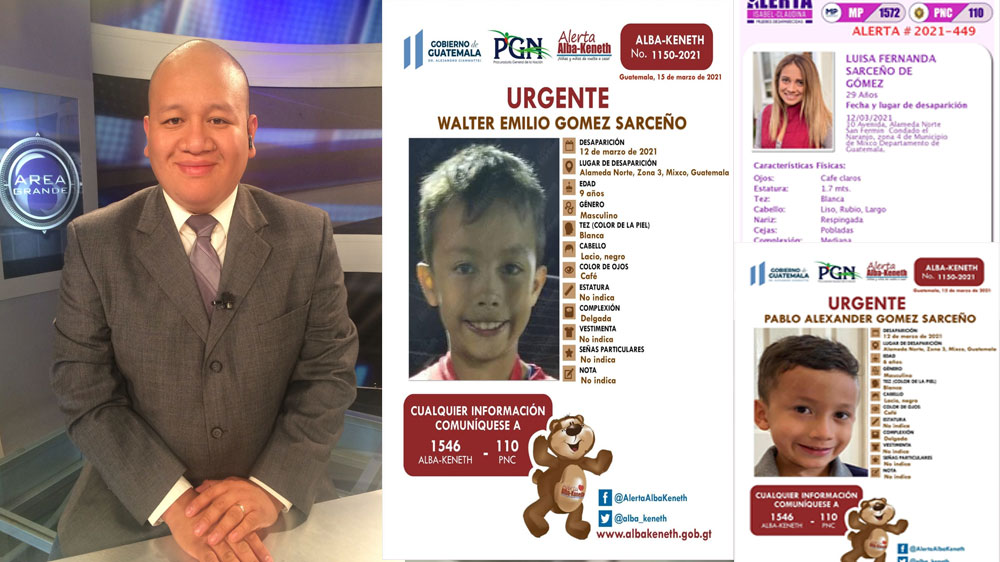 Mixco: Desaparece familia de Walter Gómez comunicador deportivo