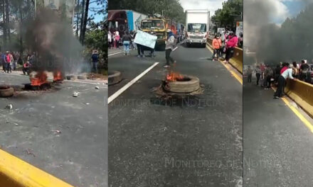 Fuerte manifestación quema llanta en el kilómetro 22 de la Ruta al Pacifico (Video)