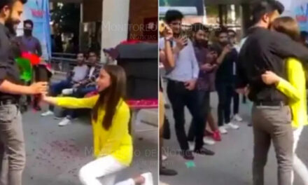 Mujer le propone matrimonio a su novio en Universidad y termina en expulsión (Video)