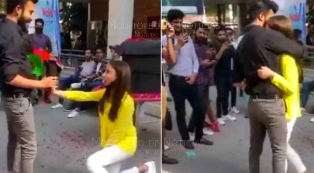 Mujer le propone matrimonio a su novio en Universidad y termina en expulsión (Video)