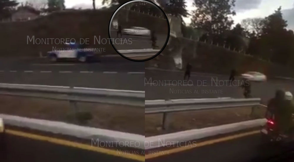 PNC balea a vehículo en persecución para detenerlo (Video)