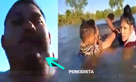 Periodista graba el momento en que una familia se está ahogando y solo llego para entrevistarlos