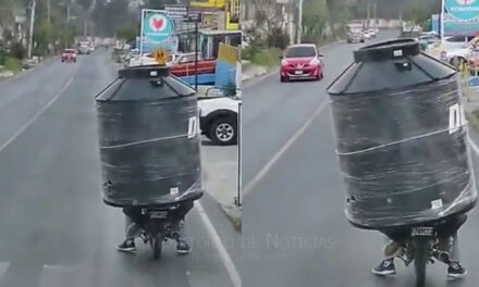 Denuncian a motorista que llevaba un «ROTOPLAS» en Villa Nueva (VIDEO)