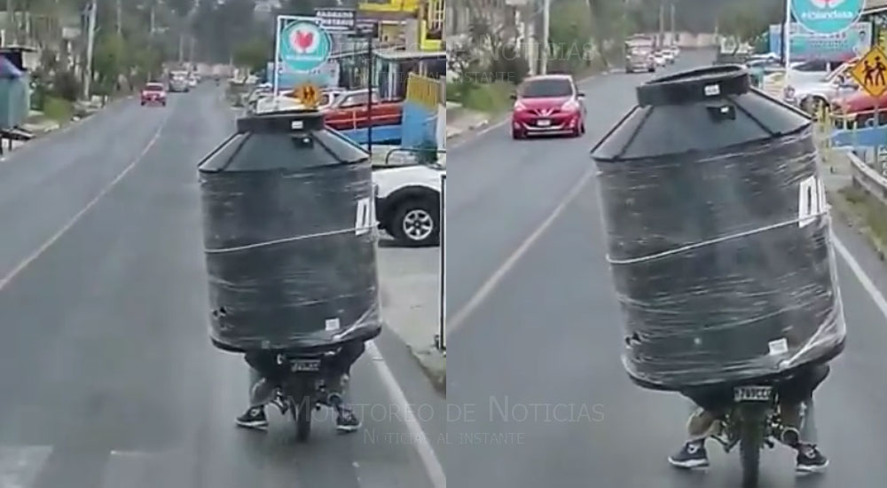 Denuncian a motorista que llevaba un «ROTOPLAS» en Villa Nueva (VIDEO)