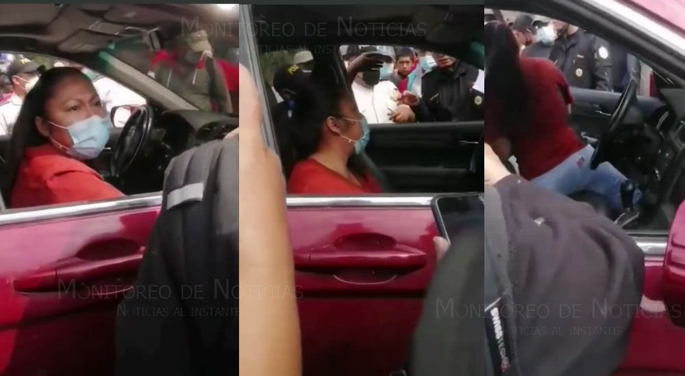 Conductora atropella a manifestante en Santa Rosa y los manifestantes se enfurecen (Video)