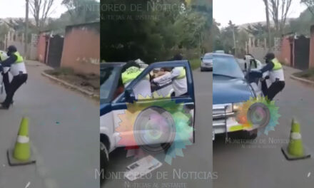 MIXCO: PMT agarra a golpes a un anciano que llevaba leña y no portaba permiso forestal (Video)