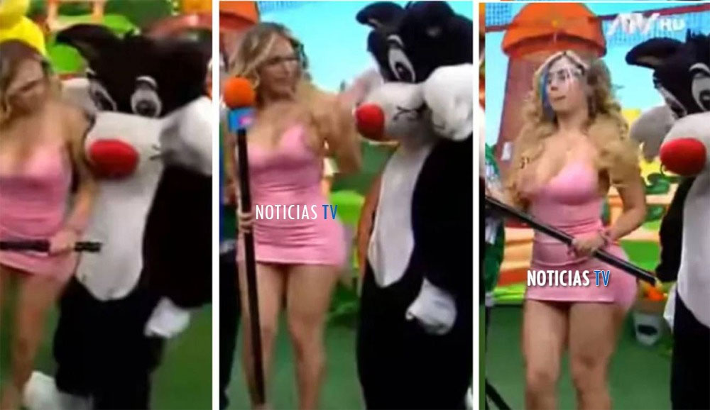 VIDEO | Mujer con vestido corto habría sido acosada en directo en programa de TV