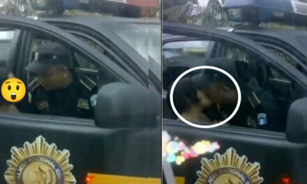 Agente de la PNC es captado besando a una niña dentro de la patrulla