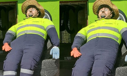 Hacen Judas en burla de la PMT en San Marcos por las exageradas multas
