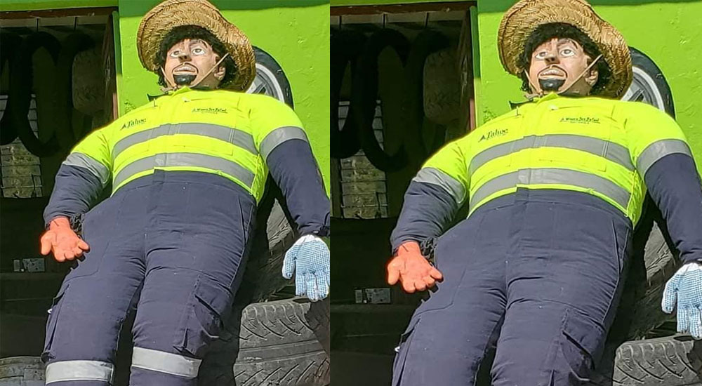 Hacen Judas en burla de la PMT en San Marcos por las exageradas multas