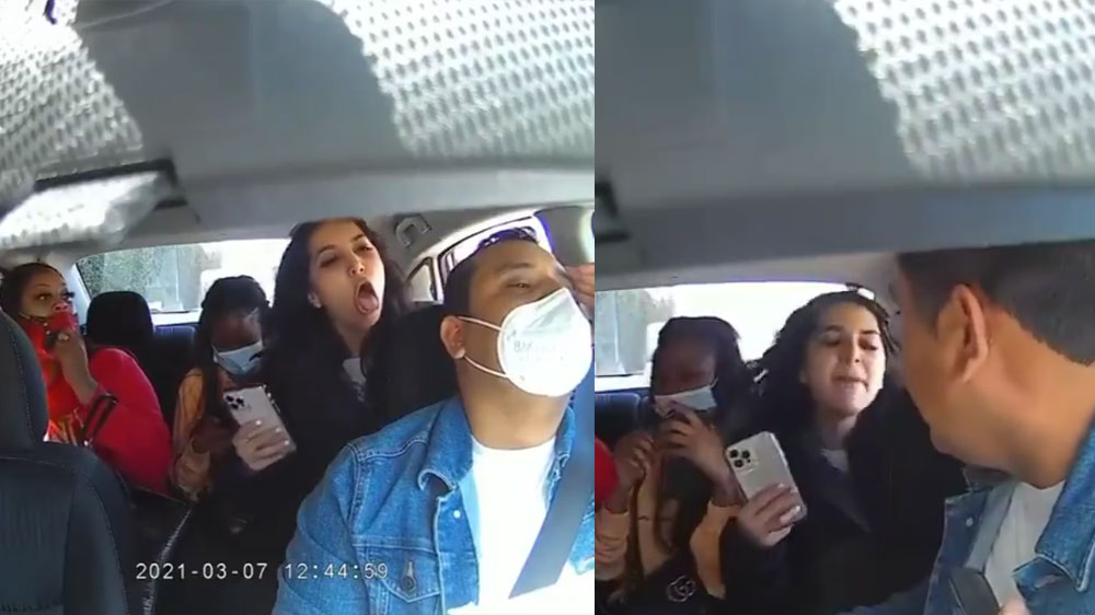 Mujeres tosen sin mascarilla y agreden a conductor porque no les brindó servicio (Video)