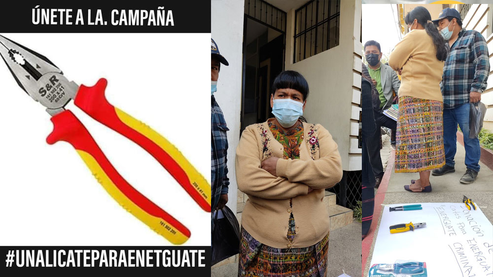 “Un alicate para Energuate” Lanzan campaña en apoyo a Caferina Xaminez