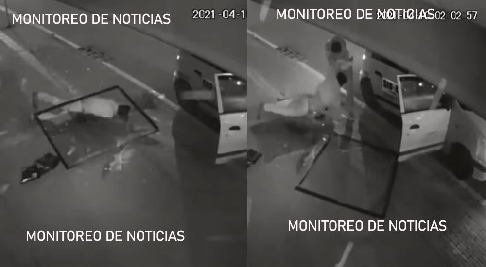 Ladrón cae de segundo piso cuando robaba en una casa de ancianos (Video)