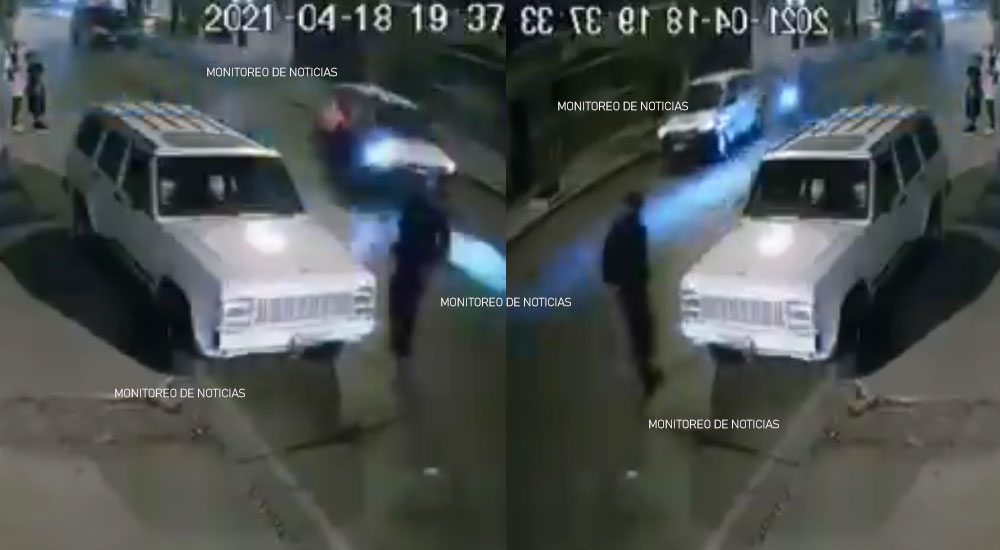 Taxista se precipita y atropella a motorista en colonia la florida (Video)