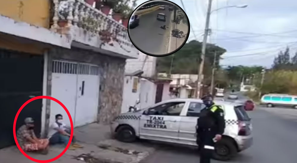 MIXCO: Mujer se tira de un taxi en movimiento cuando sufría un asalto (Video)