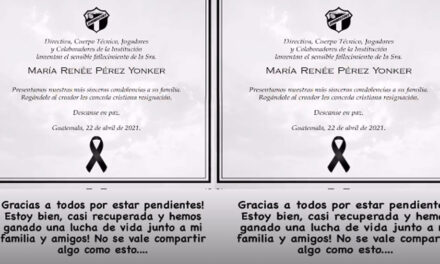 ¿Falleció María Renée Pérez Yonker?