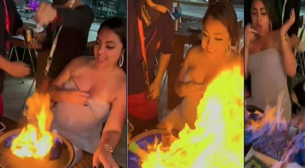 VIDEO: Mesero quiso “FLAMEAR” un postre y quemó el rostro de clienta