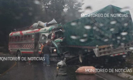Fatal accidente entre un bus extraurbano y un camión en ruta a San Marcos