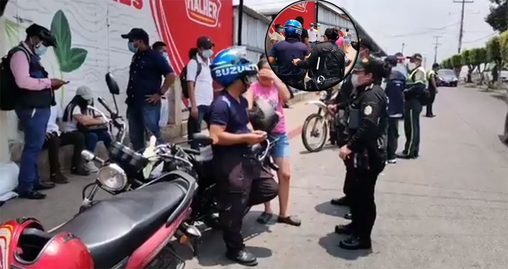 PNC Captura a las personas que no utilizan la mascarilla en Coatepeque (Video)