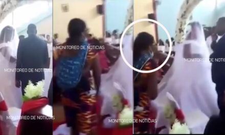 Una mujer interrumpe una boda “Este hombre es mi esposo” (Video)