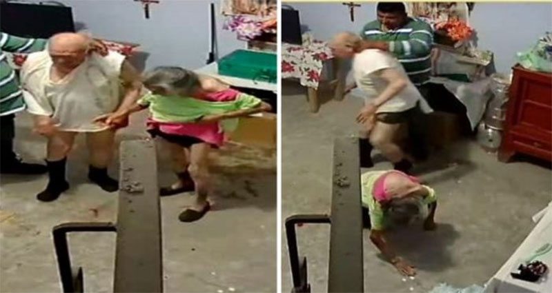 VIDEO: Hombre golpea y asalta a una pareja de ancianos en su propia vivienda