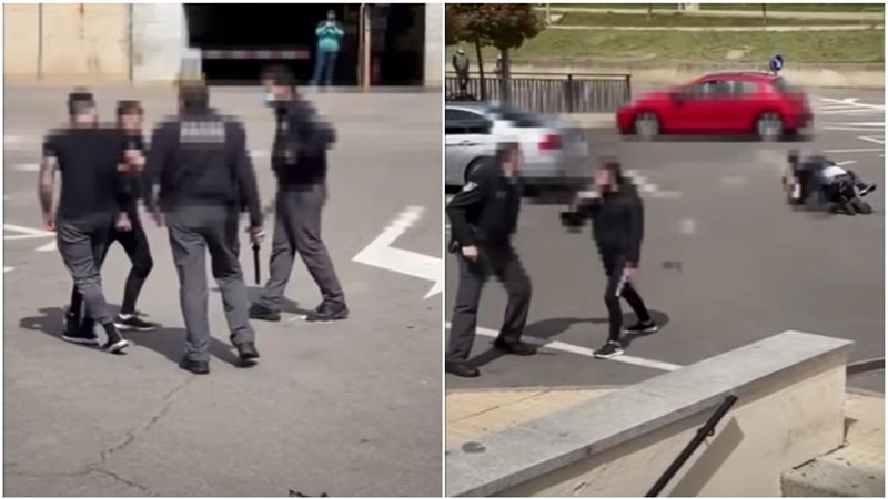 Hombres agraden a guardias por pedirles usar mascarilla (Video)
