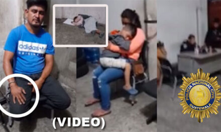 Hombre tuvo un accidente con un ebrio y la PNC lo arrestó sano junto a su familia (Video)