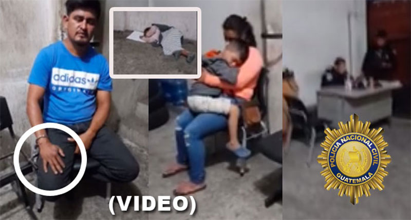 Hombre tuvo un accidente con un ebrio y la PNC lo arrestó sano junto a su familia (Video)