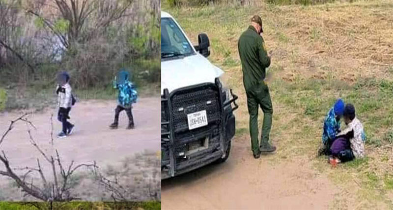 Guillas llamados Coyotes abandonan a 2 niños y ellos caminaron solos en Texas