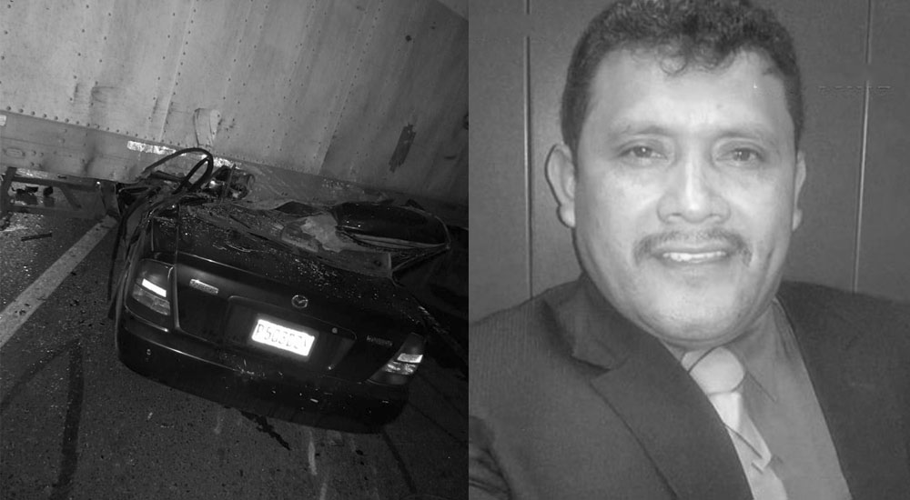 Juez se dirigía a su trabajo y pierde la vida en fatal accidente quedando debajo de un tráiler
