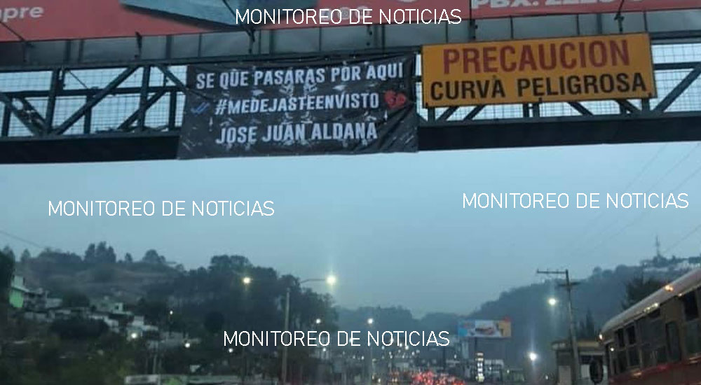 Colocan mantas con mensaje “Me dejaste en visto” en diferentes pasarelas de la capital (Video)
