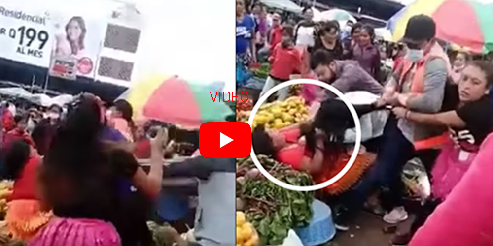 JALAPA: Fuerte pelea entre comerciantes por puesto de venta en el mercado (Video)
