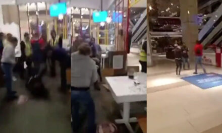 MIXCO: Un hombre le pega a una mujer y la pelea siguió en centro comercial (Video)