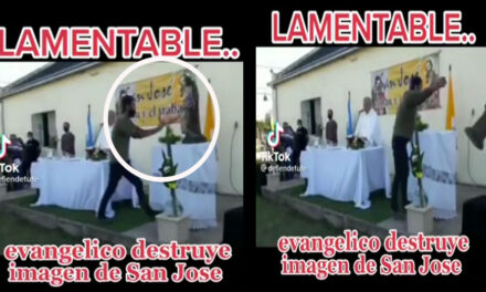Pastor Evangélico entra a Iglesia Católica y destruye imagen de San José (Video)