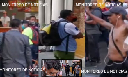 Dos hombres se van a los golpes por el amor de una mujer en la sexta de la zona 1 (Video)